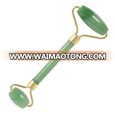 Natural Green Aventurine Face Massage Roller Facial Massager Welded Crystal Roller