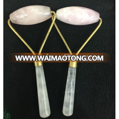 Wholesale Natural Rose Quartz Crystal Roller Massage Wand