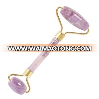 Wholesale Amethyst Face Massage Roller Facial Massager Welded Crystal Roller